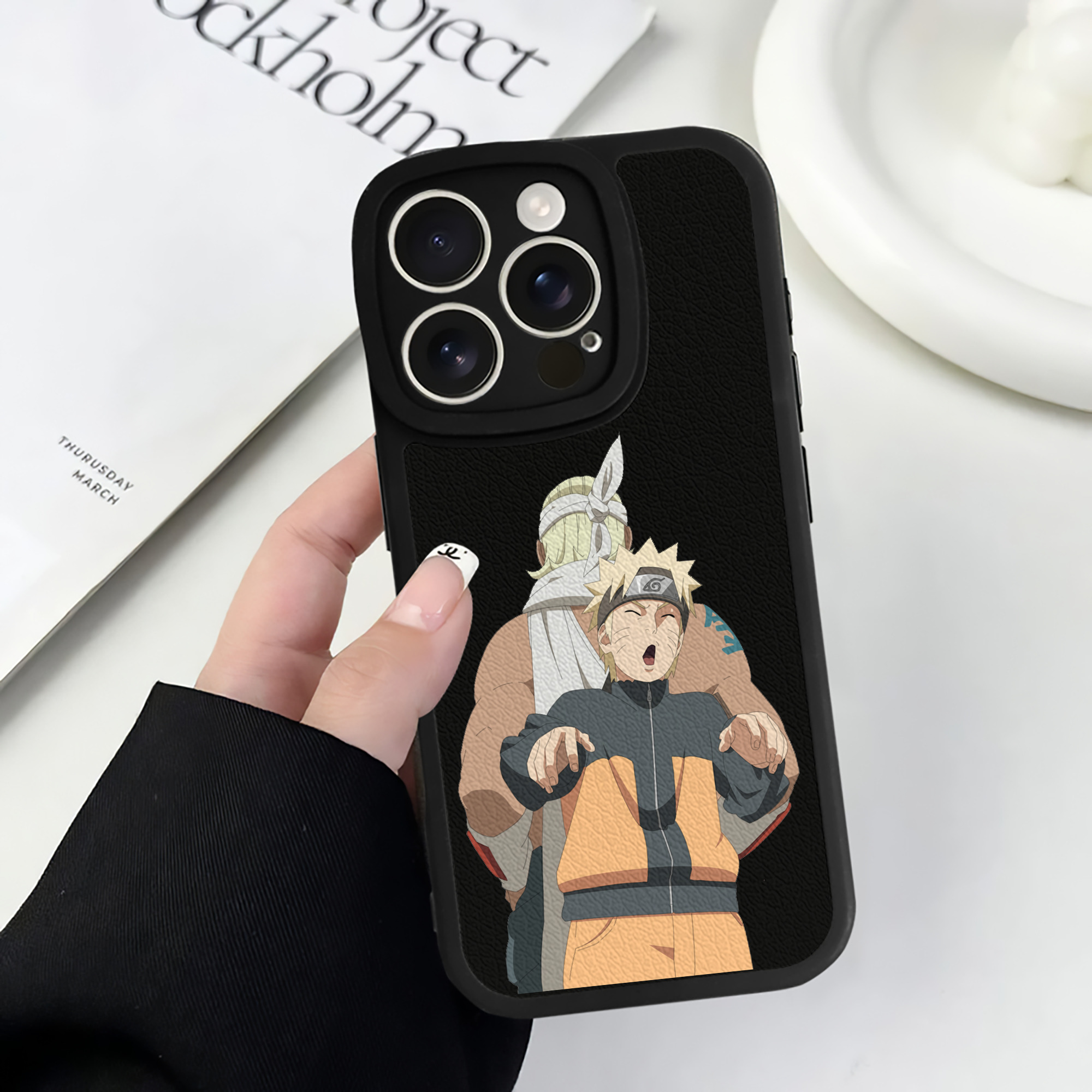 （画像用） NARUTO -ナルト- うずまき ナルト Uzumaki Naruto 【iPhone 16シリーズ対応】シリコンスマホケース（レザー調） 材質：シリコン